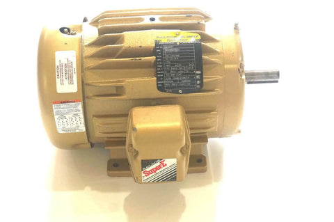 Single 5 HP 3-Phase General Purpose AC Motor, TEFC 184T Frame, 1750 RPM, showing side view, heavy gauge steel frame.