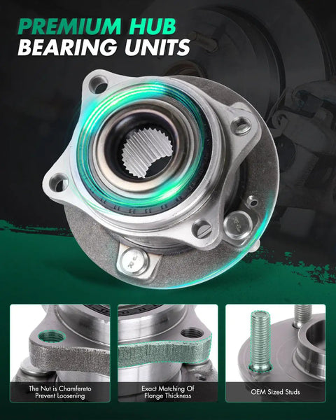 Pair Of Front Wheel Hub And Bearing Assemblies Replacement For Hyundai Sonata 2015-2019, Tucson 2016-2019, Cadenza 2017-2019
