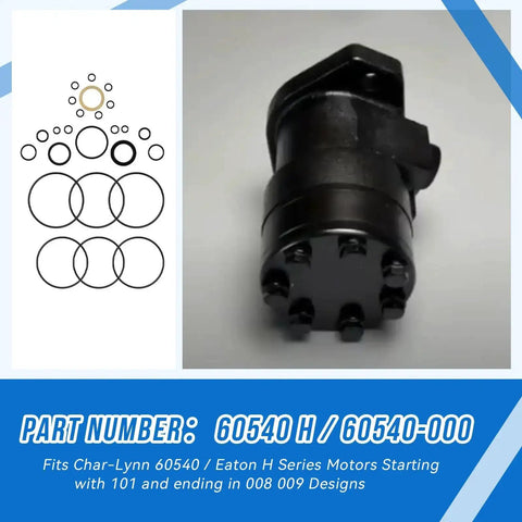 Seal Kit For Char-Lynn 60540 60540-000 101 H Series Buna Seals 008 009 Design shown with hydraulic motor