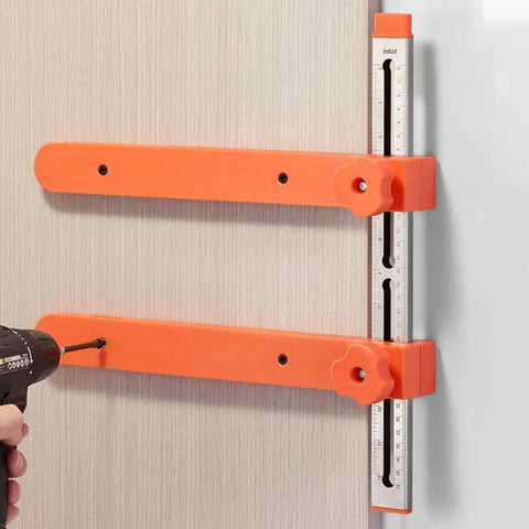 Drawer Slide Jig Kit With Magnetic Arm Punch Locator for precise drawer installation on wooden cabinet