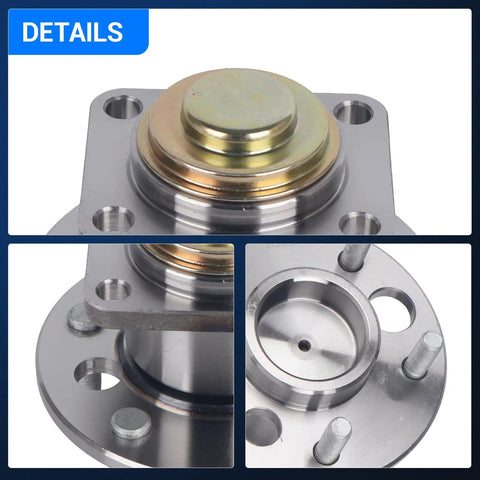 Close-up of Rear Wheel Bearing And Hub Assembly Set Of 2 For 5 Lug GM Vehicles Compatible With Impala, Monte Carlo, and more