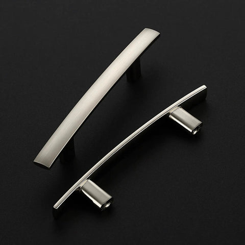 30 Pack Curved Cabinet Pulls With 3 Inch Center Hole Brushed Nickel Zinc Alloy Durable Handles