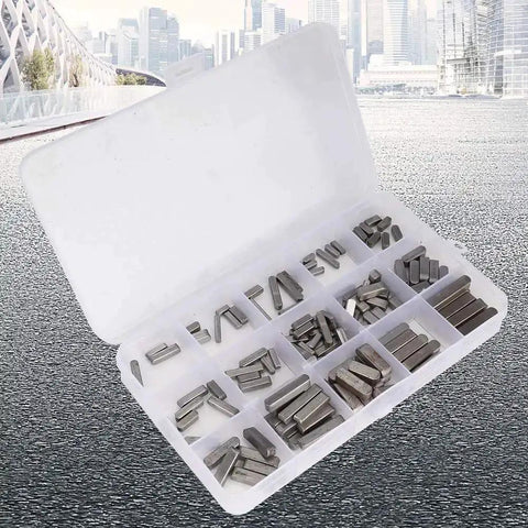 Key Stock Set 140 Pcs Round Ended Key Pack For Pulley Keyway And Drive Shaft Keys Pro Grade Carbon Steel Assortment