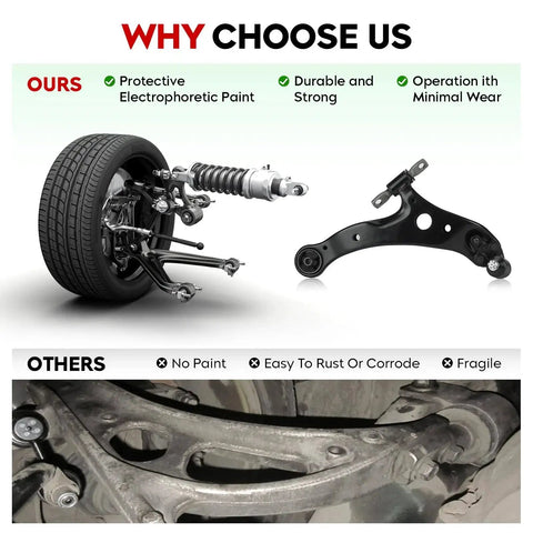 Front Lower Left And Right Control Arm Assembly For 2002 2003 Lexus ES300 2004 2006 ES330 RX330 without air suspension comparison
