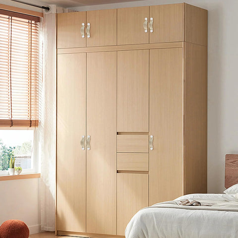 Bohemian Style Braided Rope Wooden Cabinet Pulls 4 Pack Hand Woven Cotton Rope Handles on wardrobe for Kitchen Cabinets Drawers.