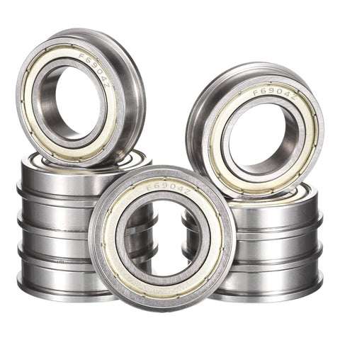 HiPicco F6904ZZ ball bearings, chrome steel, double metal shielded, 20x37x9 mm, pre-lubricated, 10 pcs