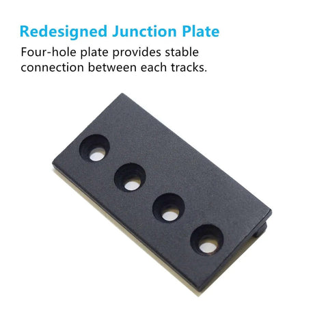 Black Rustic Non Bypass Sliding Barn Door Hardware Kit For One Door With 6 Ft Flat Track And Horseshoe Design Rollers junction plate