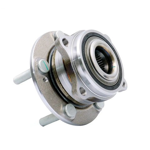 Front view of the Front Wheel Bearing Hub Assembly Set Of 2 For 2007-2014 Hyundai Santa Fe, 2007-2012 Hyundai Veracruz, 2011-2015 Kia Sorento