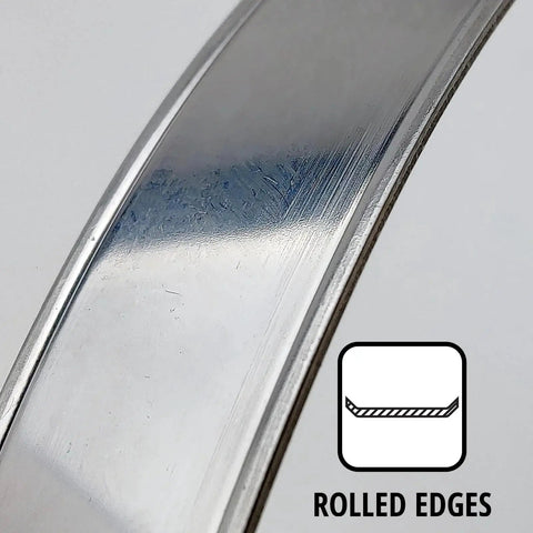 316L Stainless Steel Worm Gear Hose Clamp Pack Of 10 0.87 to 1.18 inches showing rolled edge detail for secure hose connections