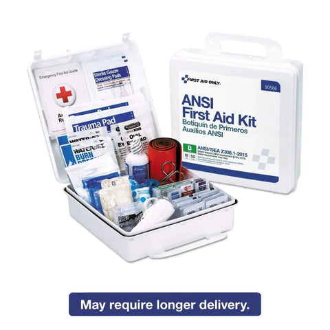 ANSI 2015 B And OSHA Compliant 50 Person First Aid Kit With 199 Pieces For Office Home Car And Job Site Emergency Readiness