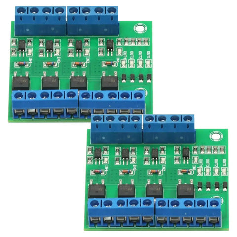 4 Channel MOSFET F5305S Pulse Trigger Switch Controller with PWM input isolation for motors and LEDs, 4 way driver board