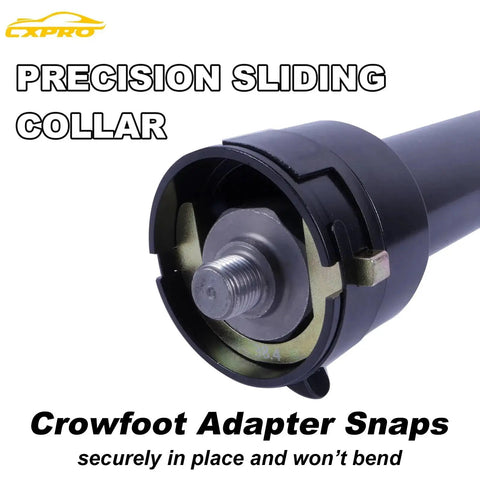 Inner Tie Rod Removal Tool Kit With 12 Crowfoot Adapters Half Inch Drive showing precision sliding collar and secure snap fit