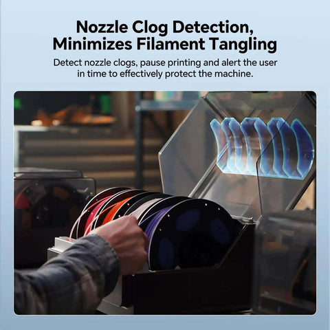 Ace Pro For Kobra S1 3D Printer with Nozzle Clog Detection showcasing filament organization system.