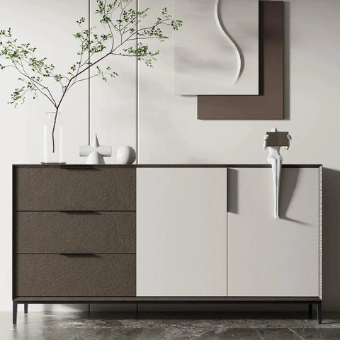A modern cabinet with integrated 10 Pack Black 3 Inch Edge Finger Cabinet Pulls With 76mm Center To Center 120mm overall length hardware.