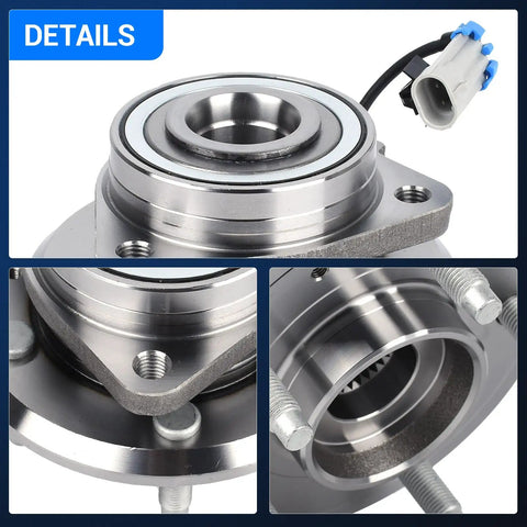 Two Pack Front Wheel Bearing And Hub Assembly Direct Fit For Chevy Equinox 2007 2009 Captiva Sport 2012 2015 Vue 2008 2010