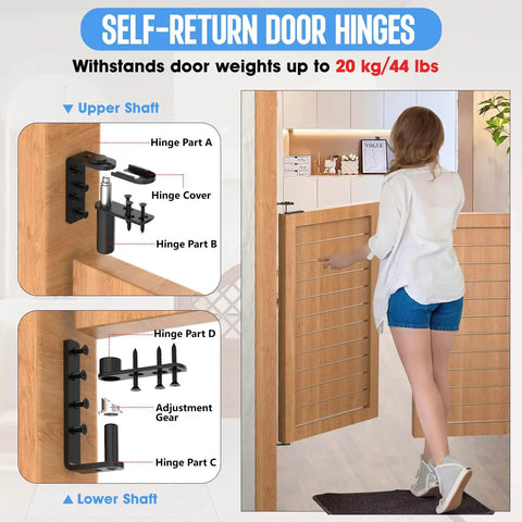 Heavy Duty Self Closing Saloon Door Hinges For Bar And Patio Doors 304 Stainless Steel Self Return Dual Swing Cafe Hinges installed