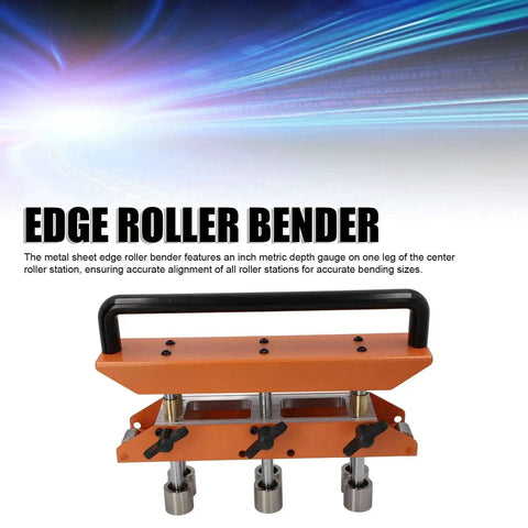Heavy Duty Multi Station Roller Bender For 0 To 90 Degree Bends On Sheet Metal 0.3 To 1.0 Millimeters Adjustable 0.5 To 5 Inches Bend Heights