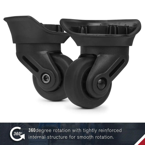 Luggage Wheels Replacement Pair For Suitcases And Carry On Wear Resistant Spinner Wheels With Four Holes ZA 72A Not Universal Compatibility