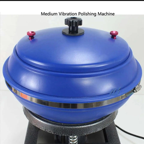 Dope Tumbler Polishing Machine For Jewelry And Gems, Bench Top Vibratory Polisher Grinder 120W Mini 12L, blue medium size view