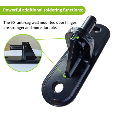 Heavy Duty Gate Hinges Set 2 Pack With 600 Lb Capacity Wall Mount Steel Rust Proof Hardware For Farm Fences And Driveway Gates Anti Sag Design