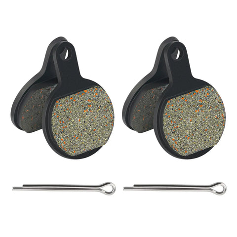 Pair of Tektro IOX MTB disc brake pads with two retaining pins