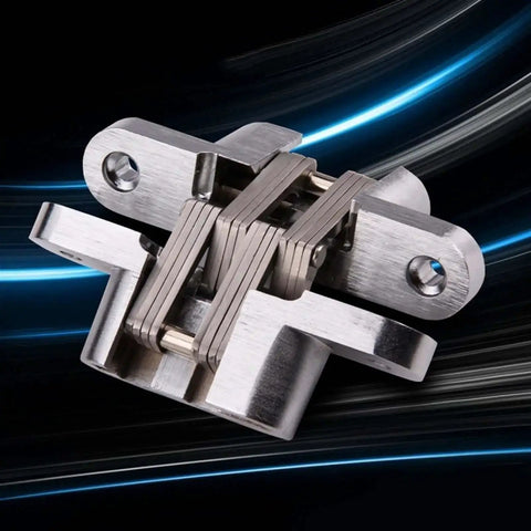 Alt Tag: Hidden Hinges Set 2 Pack 304 Stainless Steel Discreet Invisible Folding Door Hinges, durable rust-resistant hardware