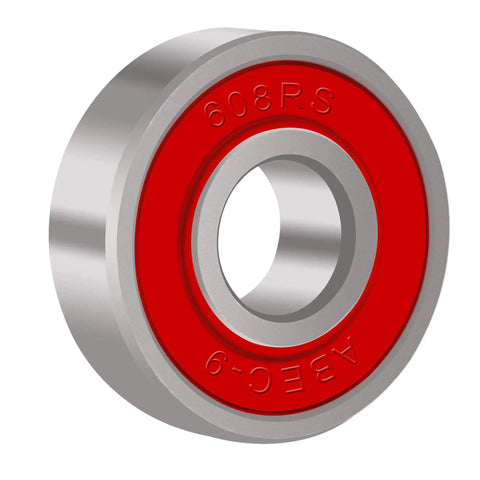 Close-up of Eight Pack 608 8x22x7 Skateboard Longboard Inline Roller Bearings Double Shielded Rubber Sealed Deep Groove High Speed ABEC9
