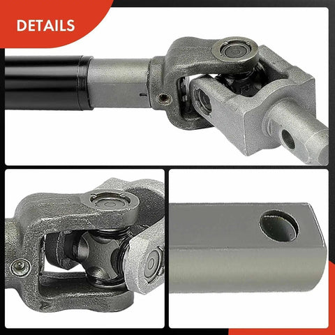 Close-up view of Upper Intermediate Steering Shaft for GM Trucks SUVs Silverado Tahoe 1999 2007 with metal components