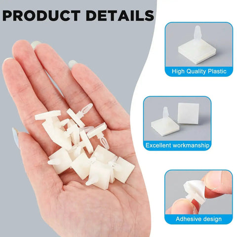 Hand holding 100 Pcs Sticky PCB Spacers Adhesive Insulated Standoffs 0.25 Inch Height for PC Boards and Computer Motherboards, DIY Electronics Projects