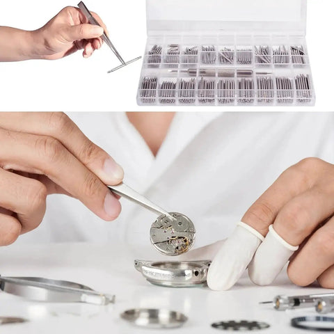 Watch Band Pins And Spring Bar Repair Kit With Strap Remover Tool, 360 Pieces Set in use for stainless steel watch repair