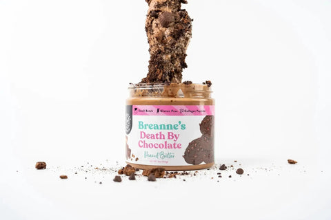Death By Chocolate Peanut Butter Totally Loaded With Crushed Double Chocolate Cookies Mini Peanut Butter Cups And Mini Chocolate Chips In A Small Batch Hand Whipped Gluten Free Breannes Blend in jar with lid off and mix overflowing