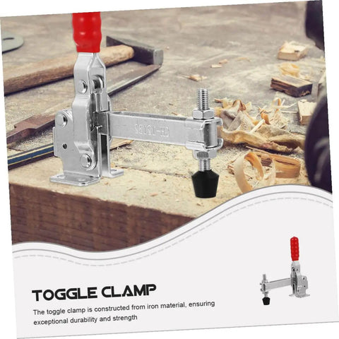 Two Pack Welding Toggle Clamps For Woodworking on workbench, quick release iron fixed clamps for jigs and fixtures