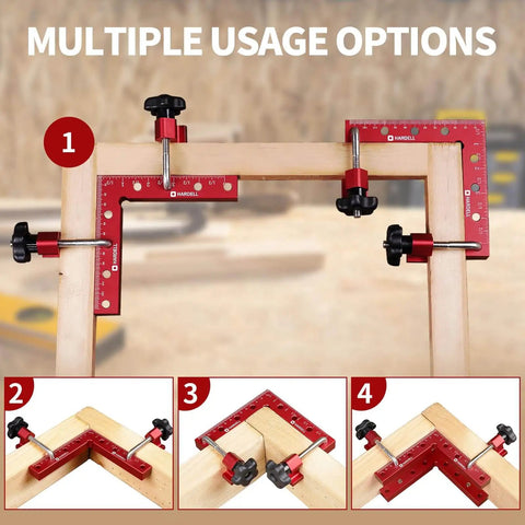 90 Degree Positioning Squares Set For Woodworking Right Angle Clamps 5.5 By 5.5 Inches Aluminum Alloy Corner Clamping