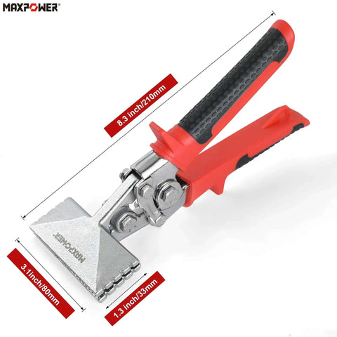 Sheet Metal Bender Hand Seamer With 3 Inch Jaw showing ergonomic non-slip handle and offset design for tight spaces