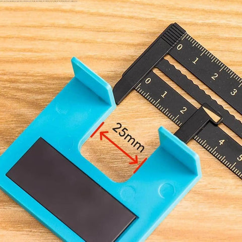 Door Hinge Jig Kit For Quick Install With Magnetic Locking No Drilling Required And Precise 2mm Groove showing 25mm measurement