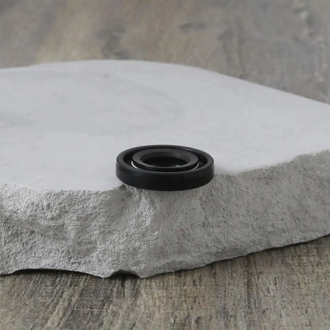 Six Pack TC Oil Seal Nitrile Rotary Shaft Seal Double Lip 12x24x4.5mm on stone surface for industrial equipment