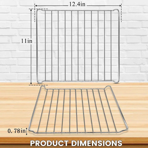 Heavy Duty No Fuss Stainless Steel Air Fryer Rack For TOA 60 65 70 Convection Toaster Ovens 12.4 Inch By 11 Inch Wire Basket Tray