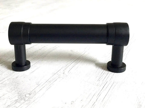 Matte Black Cabinet Pull Handle 2.75 Inch Centers 70 Mm Center to Center Drawer Knob Pull for Kitchen Cabinets