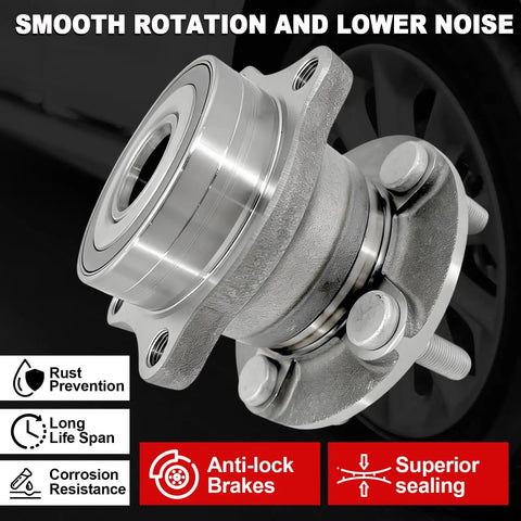 Rear Wheel Bearing Hub Assembly Fits BRZ FRS 86 GR86 And Five Lug Subaru Toyota Scion Models with corrosion resistance and anti-lock brakes