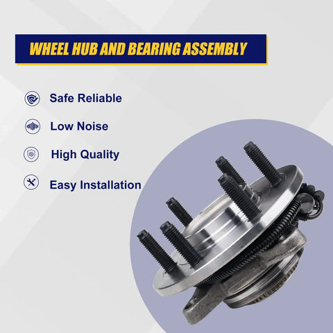 Beefed Up Front Wheel Bearing And Hub Assembly 515079 For Ford F-150 4x4 2005-2008 And Lincoln Mark LT 2006-2008 6 Lug With ABS