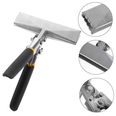 6 Inch Manual Sheet Metal Bender Duckbill Pliers Edge Seamer with non-slip handle, showing heavy-duty construction and duckbill design.