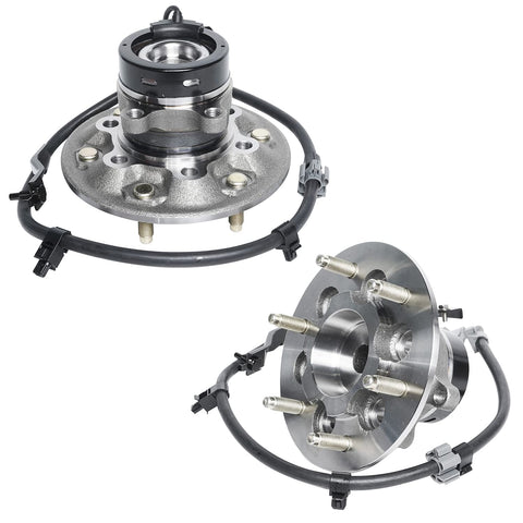 2WD Front Wheel Bearing Hub Assembly With ABS Sensor Fits 2004-2008 GMC Canyon And 2004-2008 Chevy Colorado Plus 2006 Isuzu i-280 2007-2008 i-290 i-370 Front Wheel Hub Replacement, showing bearings and ABS sensor cables