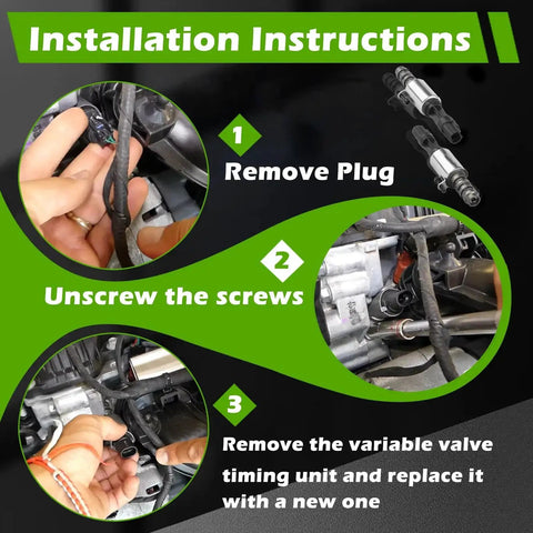 Installation guide for Ford VVT Camshaft Solenoid Kit For 4.6L And 5.4L V8 Engines With Variable Valve Timing Control, Plug And Play.