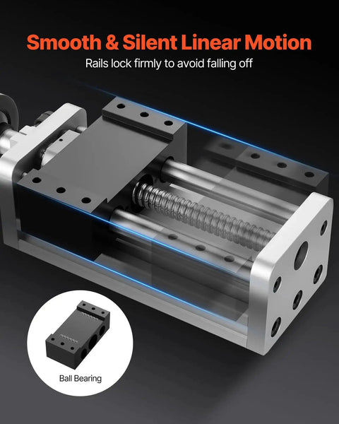 Precision Linear Stage Actuator With 100 mm Stroke For CNC Routers And 3D Printers X Y Z Axis Dual Ball Screw And Dual Guide Rails