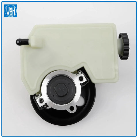 Top view of power steering pump with pulley for Jeep Liberty 2002 2006 V6 3.7L beefed up replacement easy install durable steering part