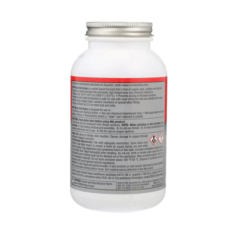 Back view of Nickel Anti-Seize And Lubricating Compound For Fittings, Bushings, Flanges, And Headers, 16 Ounce Tube By CRC Industries