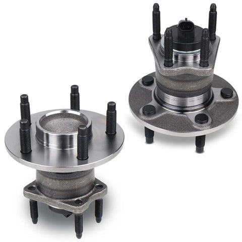 Rear Wheel Bearing And Hub Assembly Set Of 2 For Chevy Malibu 2004 2012 Cobalt 2009 2010 HHR 2008 2010 Pontiac G6 2005 2010 Saturn Aura 2007 2009 5 Lug With ABS Ready To Roll