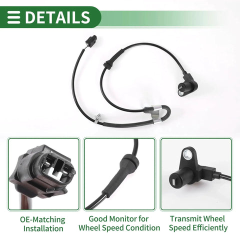 VekAuto ABS wheel speed sensor with harness and mounting bracket for Suzuki Swift 2005-2015 front left