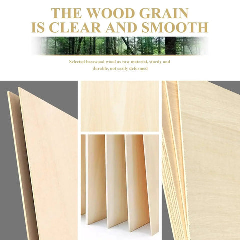 36 Pack Basswood Sheets 12x12x1/8 Inch 3mm for DIY ornaments and model making, laser cutting, wood burning, engraving, architectural miniatures