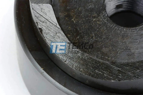 Close-up of the 2-1/2 Inch Conduit Punch and Die Set for Hydraulic Knockout Driver With 3/4-16 Thread, black oxide finish
